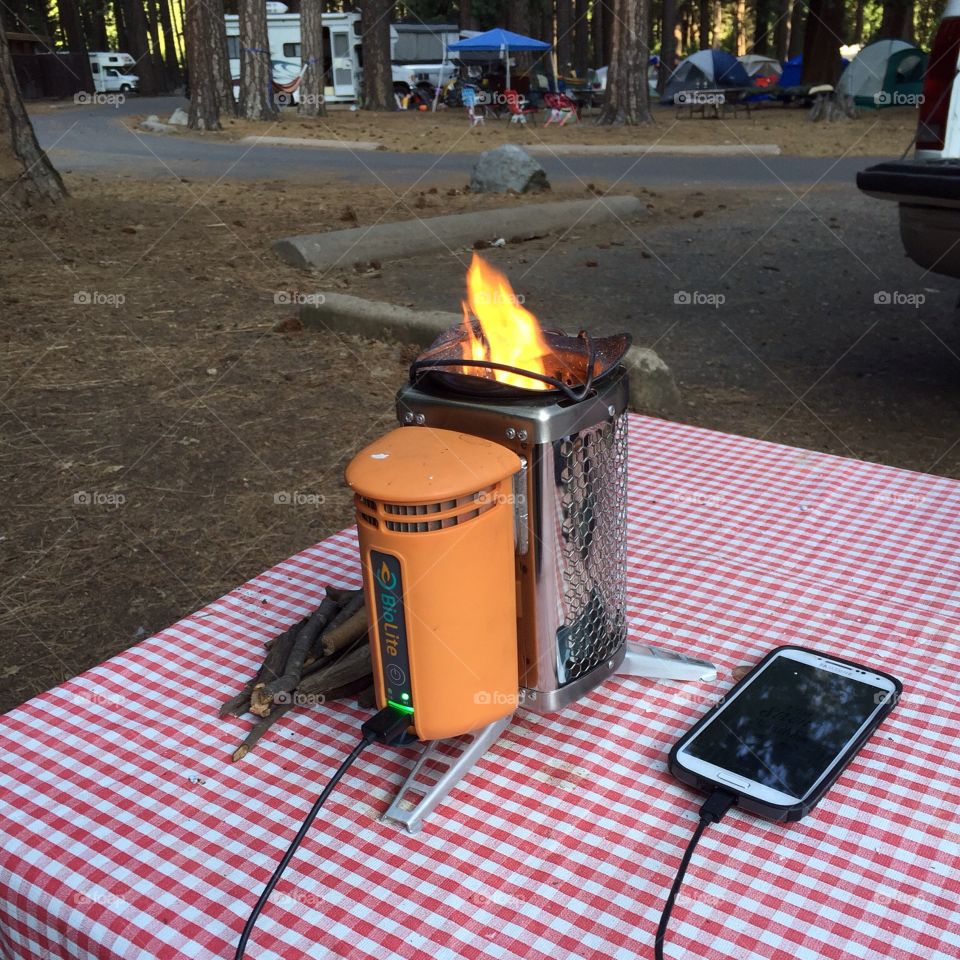 Bio Lite camp stove. Bio Lite camp stove that charges your electronics. 
