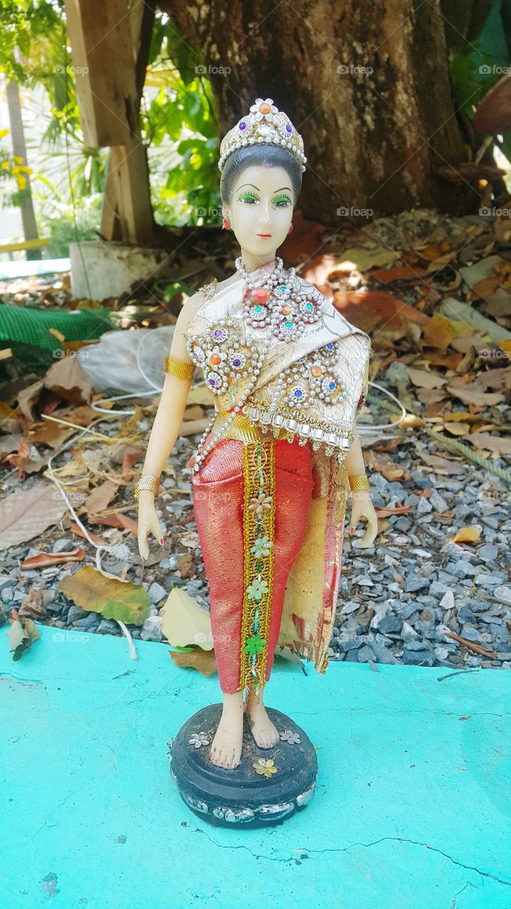 antique thai women doll
