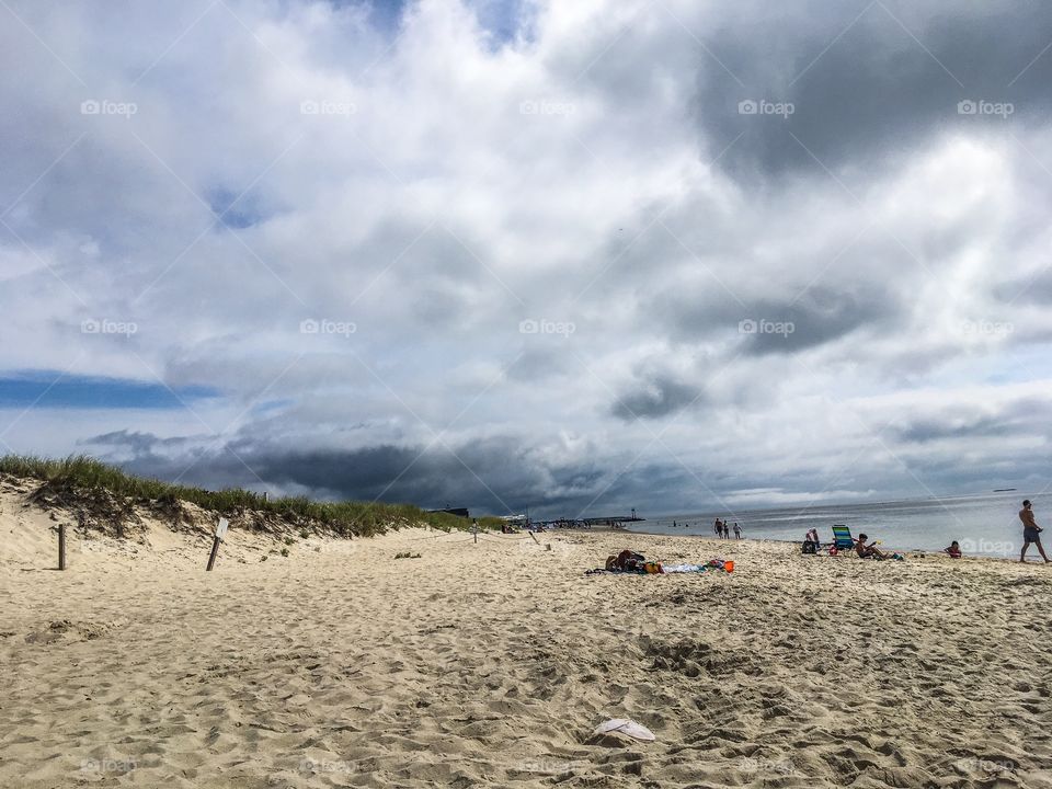 Glorious Mother Nature - the ocean is beautiful even on a cloudy day.  Big clouds, grey and white are spectacular. 