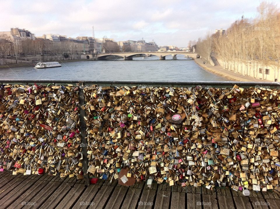 Love lock bridge