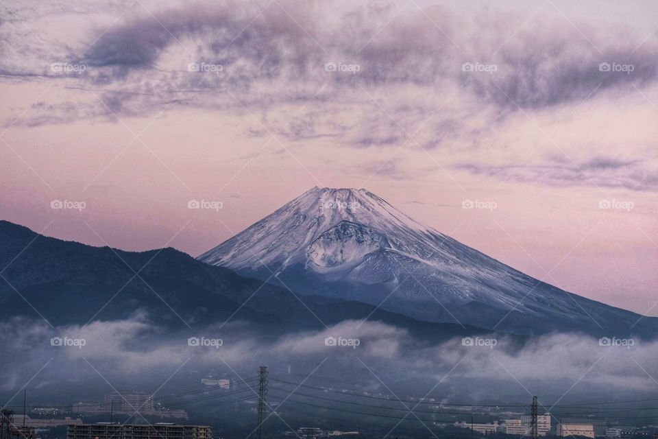 Beautiful scene of Fuji mountain in Japan 