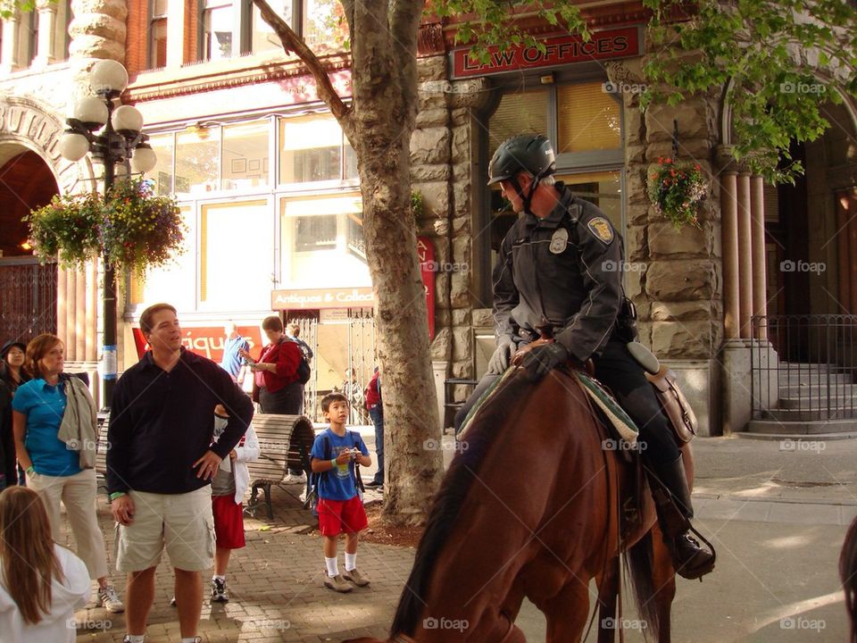 Cop on horseback