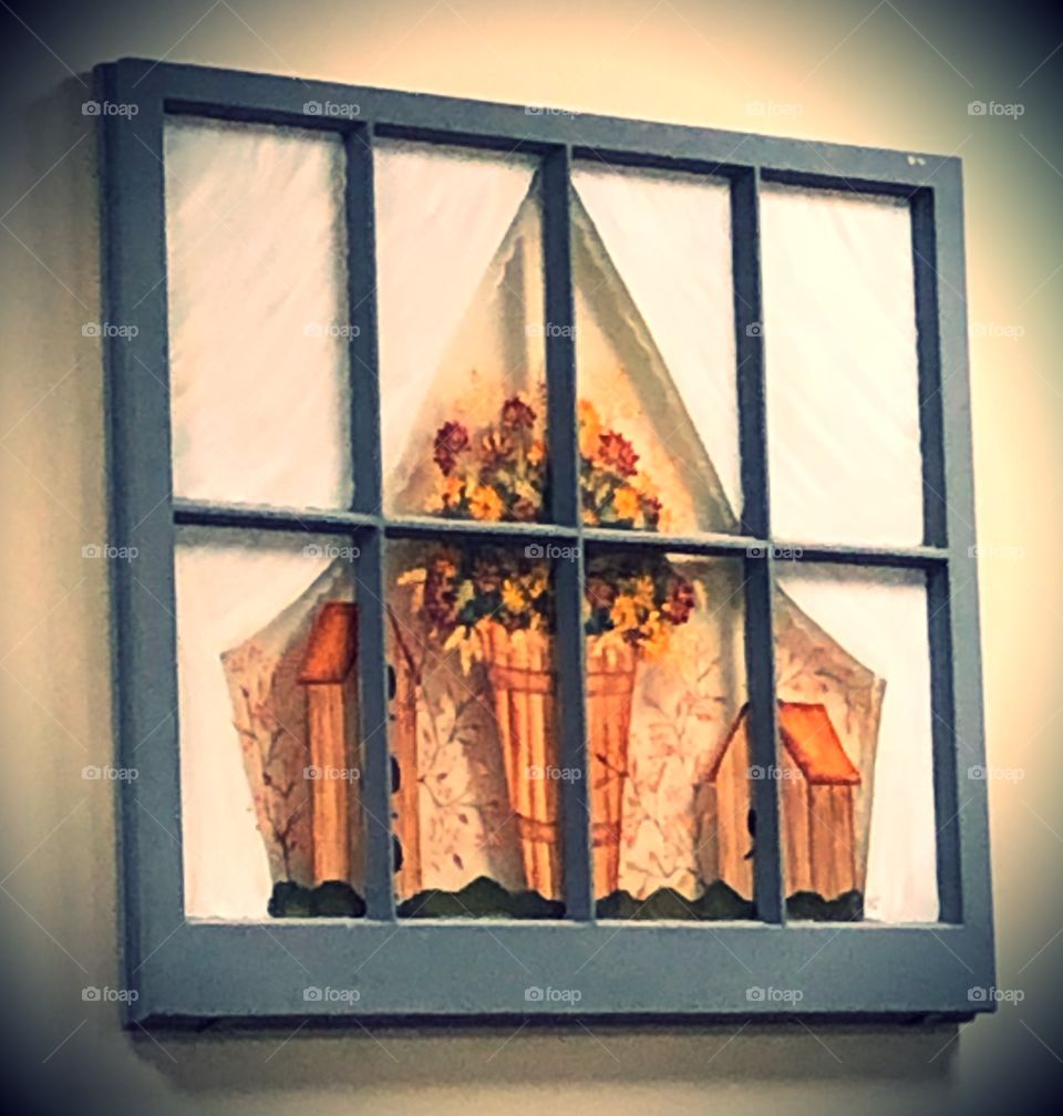 Fall decoration window setting 