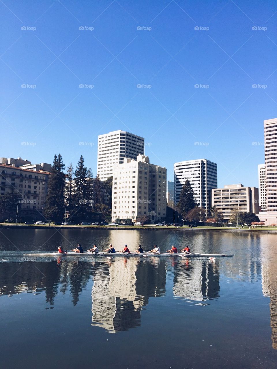 Rowing on Lake Merritt, Oakland