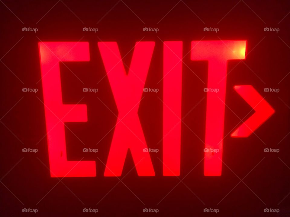 Lighted exit sign