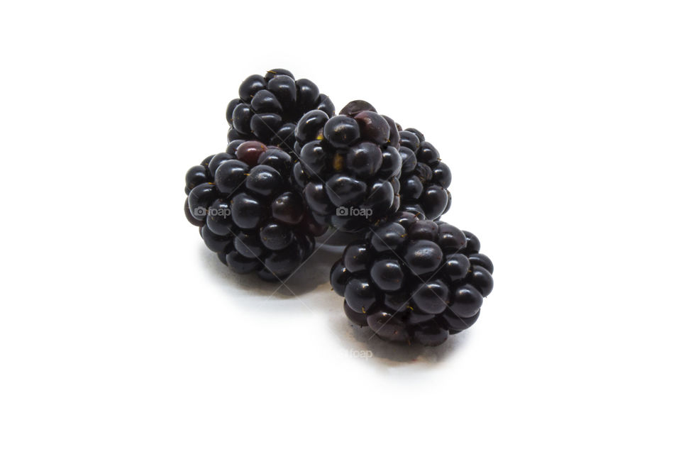 Blackberries isolated on a white background