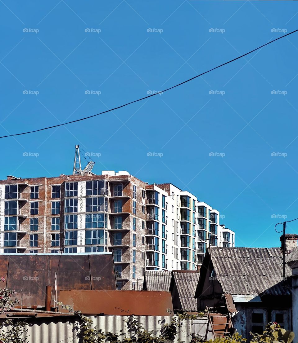 building and Blue sky
