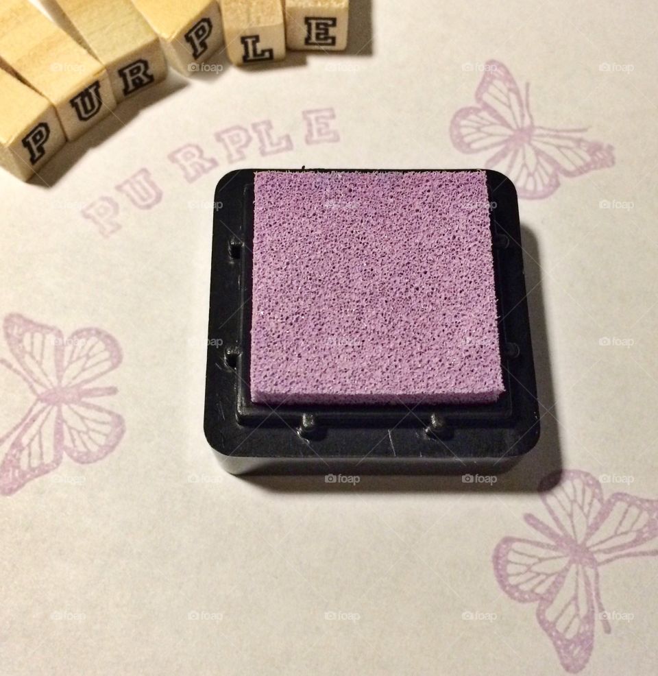 Purple ink pad