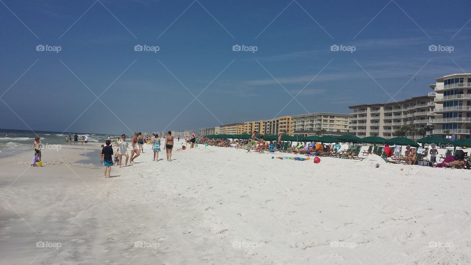 walking down the beach. Florida