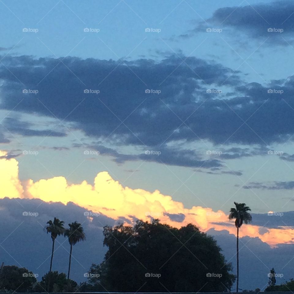 Sunsets with clouds.