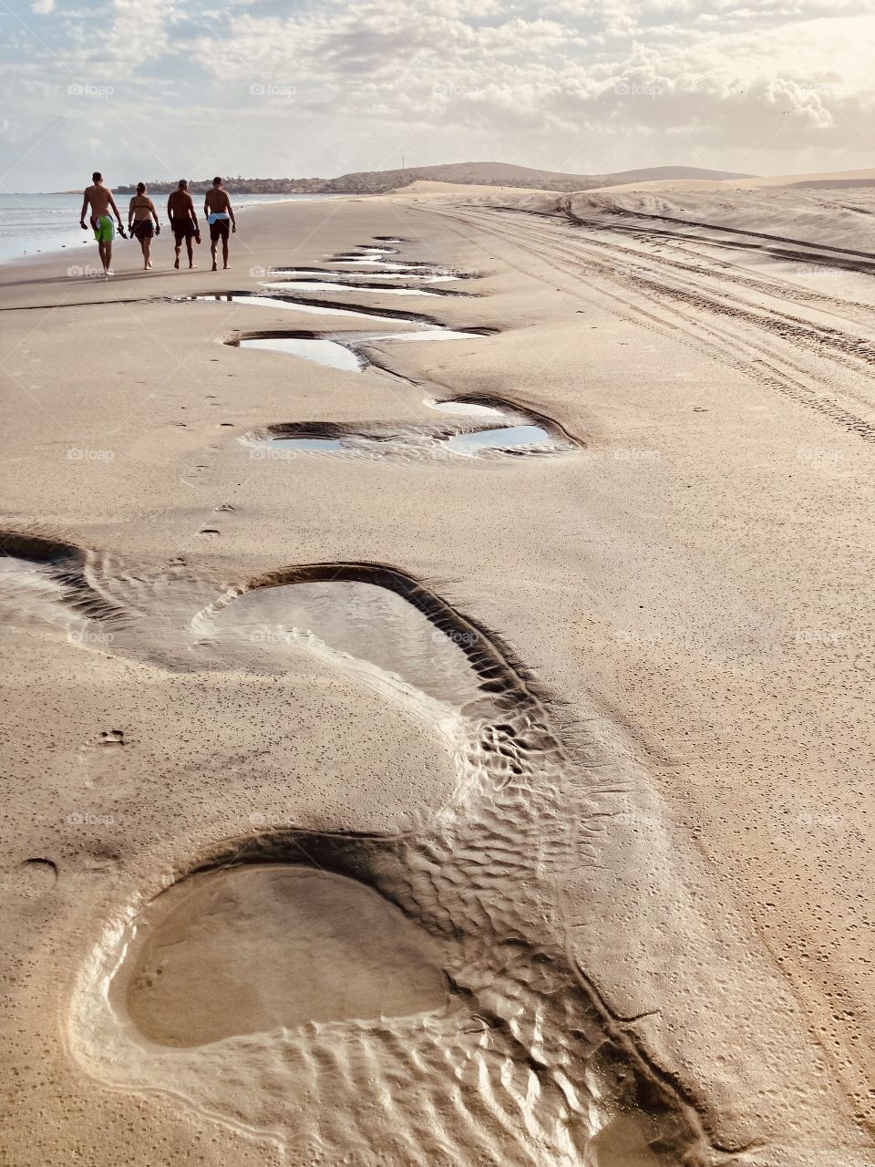 The magical outside. Natural wet sand 