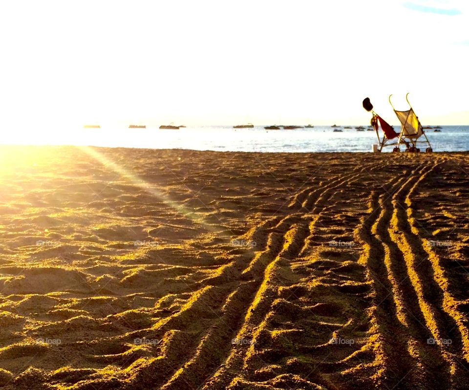 On a beach