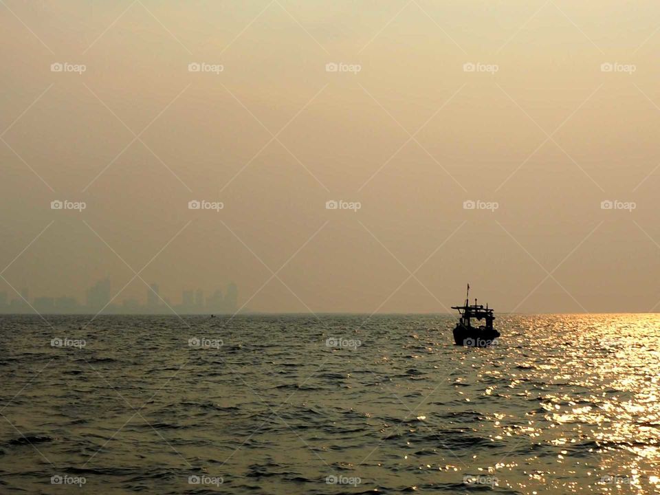 Lone fishing boat