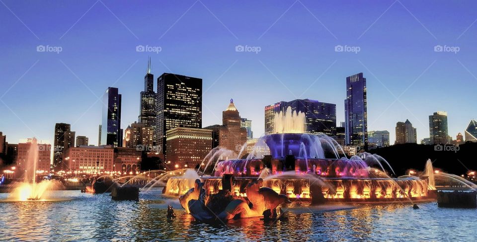 Buckingham Fountain,  Chicago,  Illinois