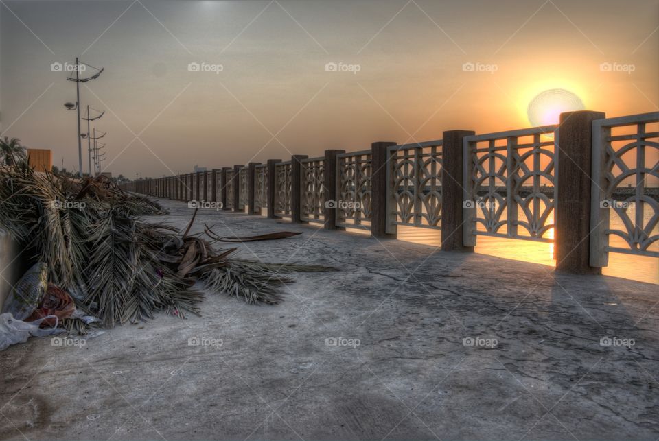 Sunset from a runway