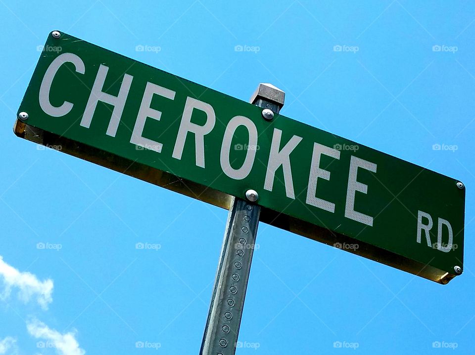 Cherokee Road Sign