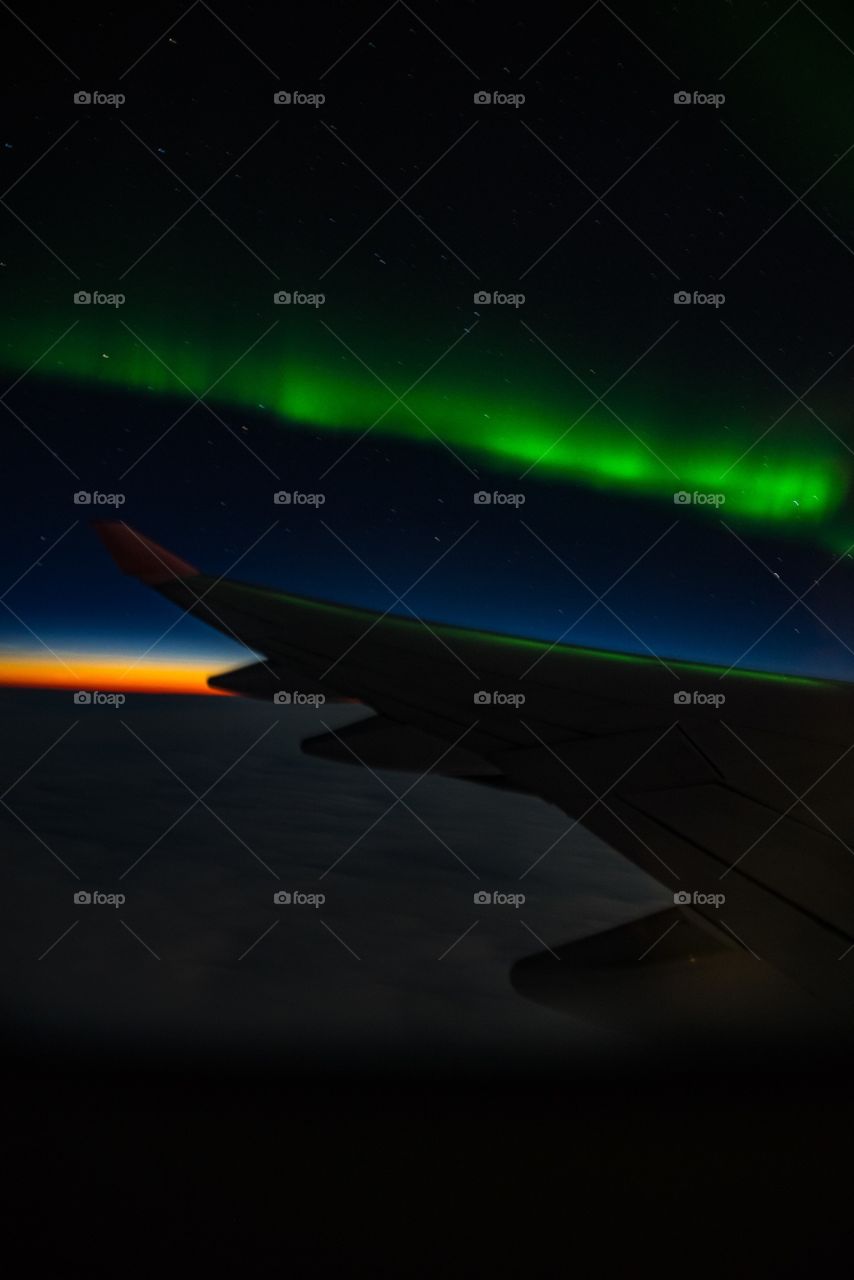 Aurora at FL 330