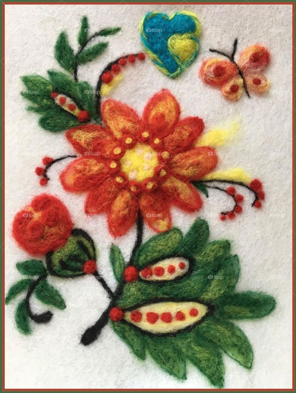 Needle felted painting 