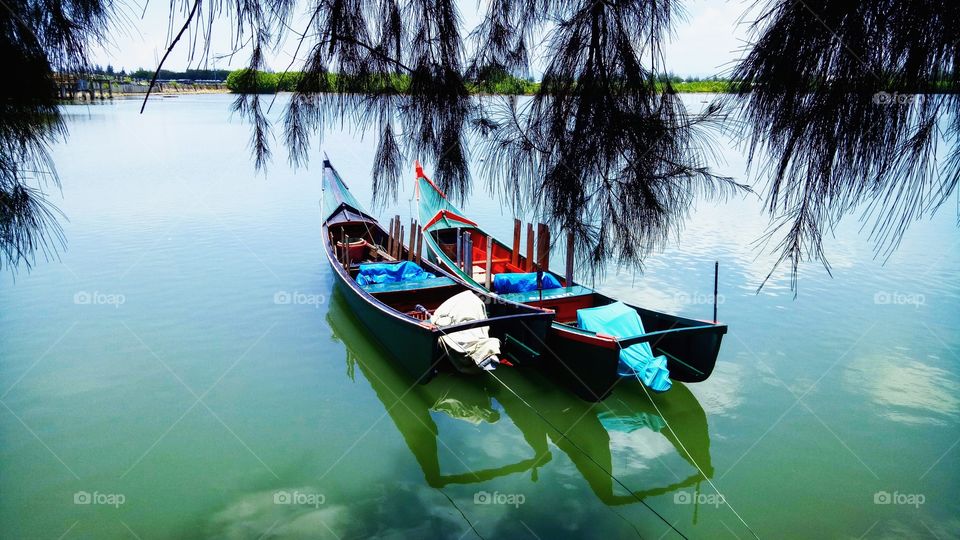 two small traditional boats Aceh