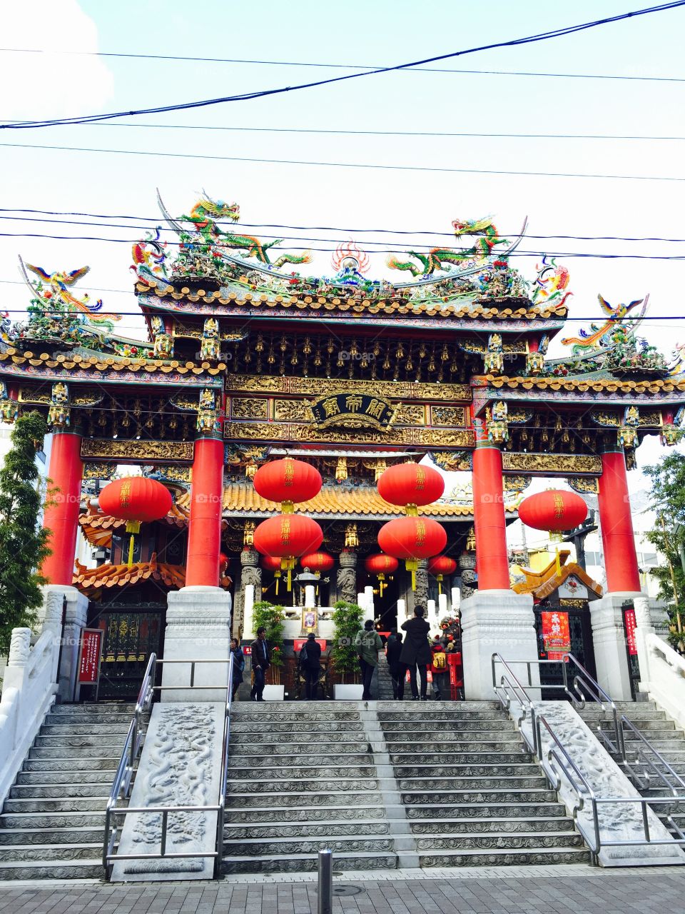 Temple in Chinatown in Yokohama Japan 