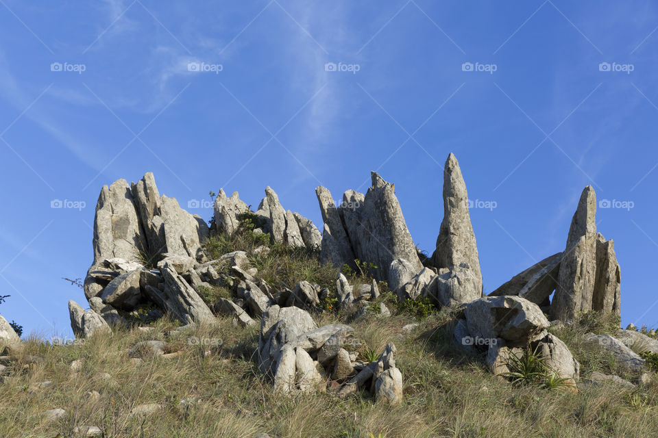 Landscape of stones in Lagoinha do leste in Florianopolis Santa Catarina Brasil.