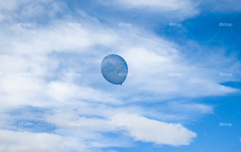 gas balloon up in the air...