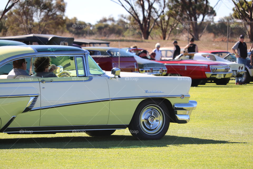 Classic cars at car show 