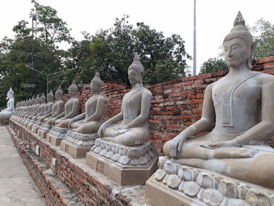 Buddha statues, Ayuthaya, Thailand