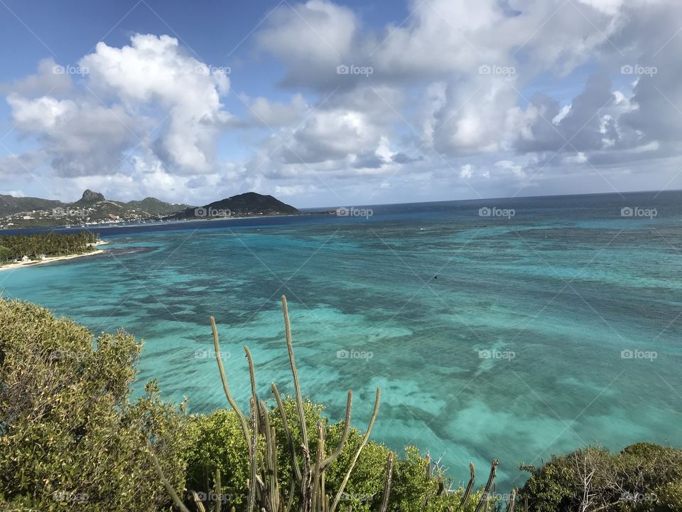 Hilltop View on Palm Island, St. Vincent and the Grenadines 