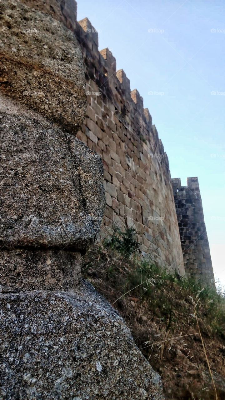 Side view of an old castle