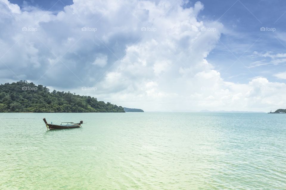 Seascape and boat