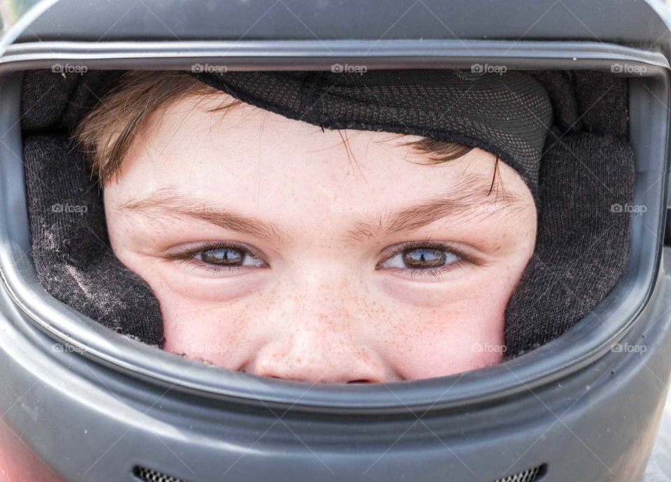 Portrait of a young racer