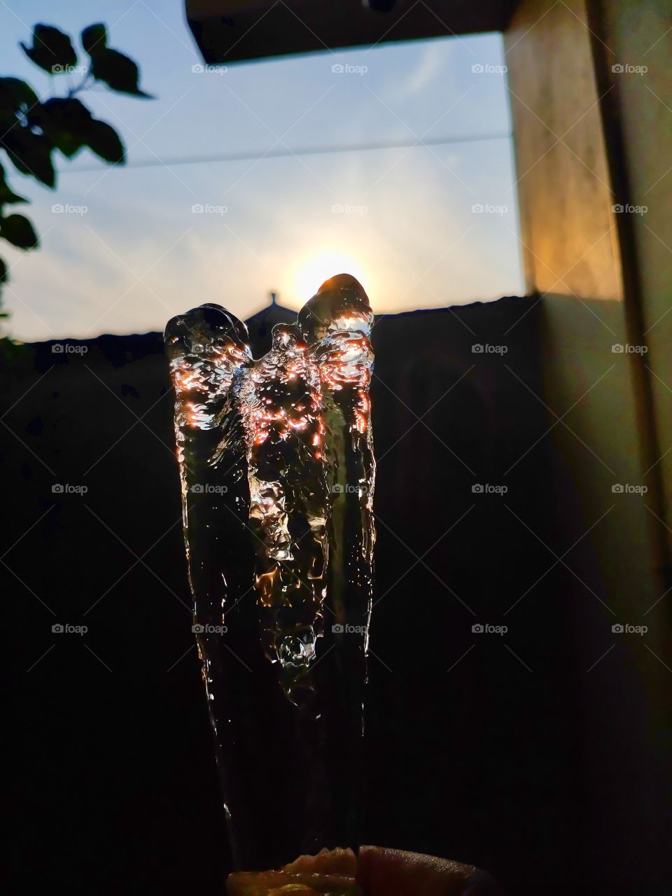 Jesus incarnation in water, Amen. 
what a devine click I got, water transferred in to Jesus coming out with big wings to bless us, such an amazing photo with seven colors in it so mesmerizing click. Amen.