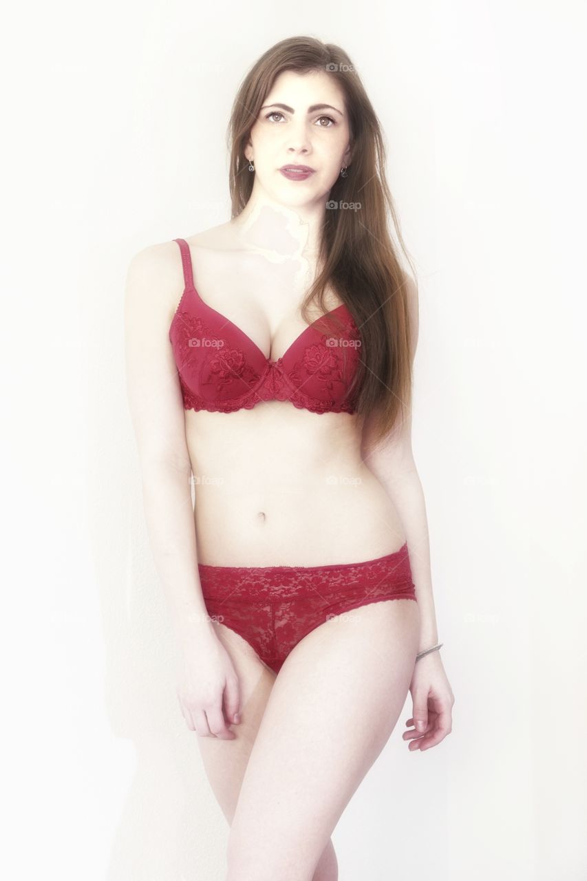 Portrait of a woman in bikini