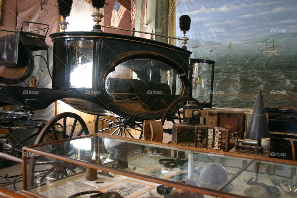 Antique horse drawn carriageway