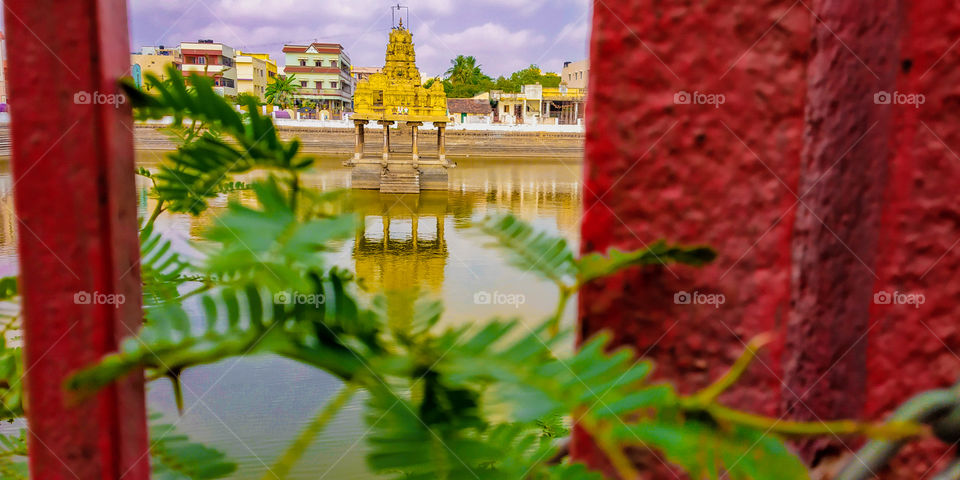 Temple in the middle of water