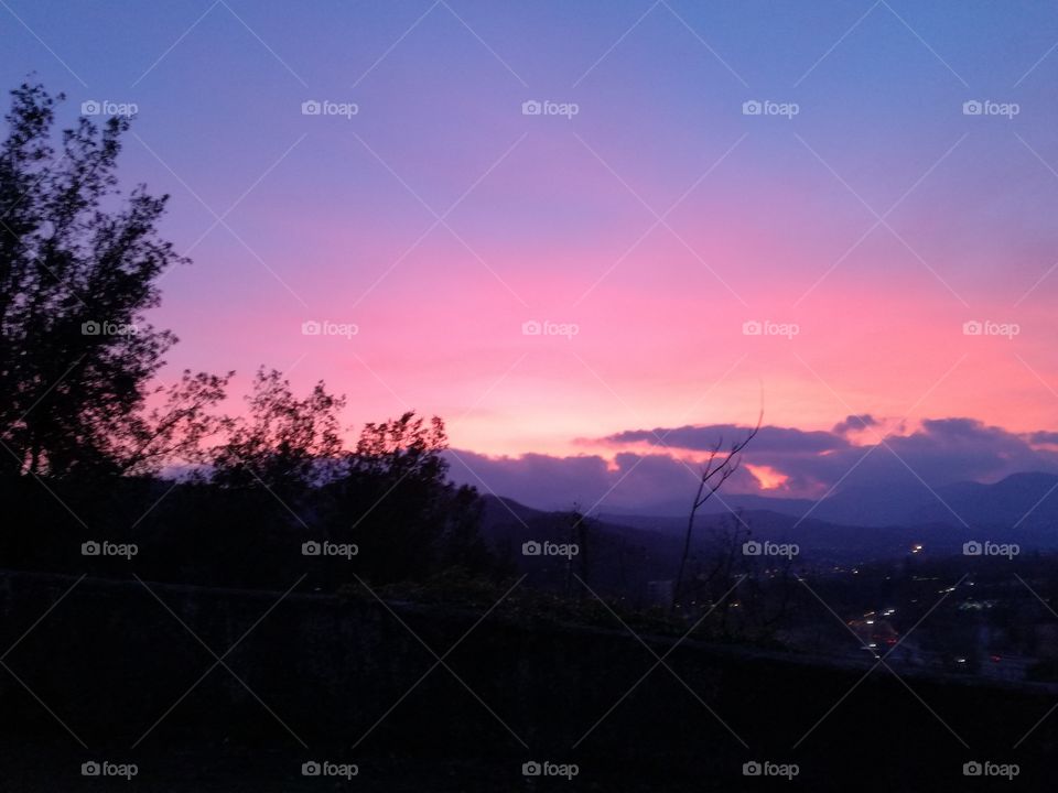 Arsonist sunset. A gift from universe. Today in Rieti