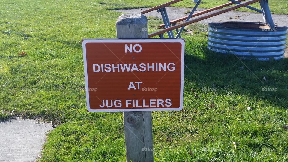 Just a sign in a camp ground
