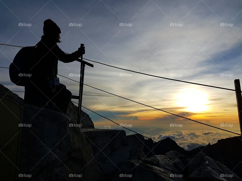 At the Summit of Mount Kinabalu