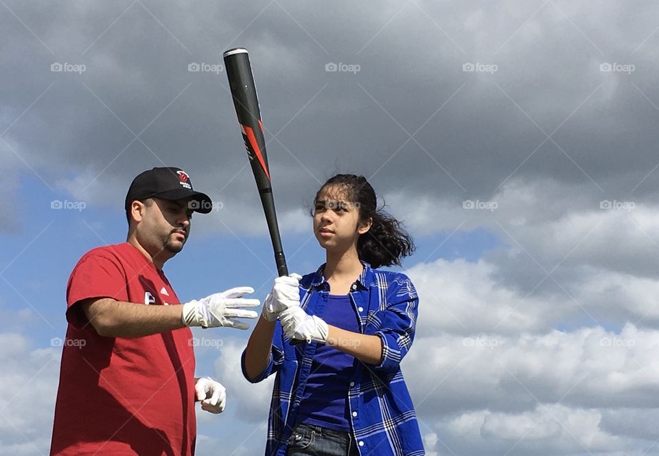 Teaching how to swing a baseball bat