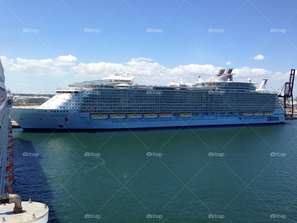Oasis of the seas. Docked in port Everglades, ft lauderdale, Florida.