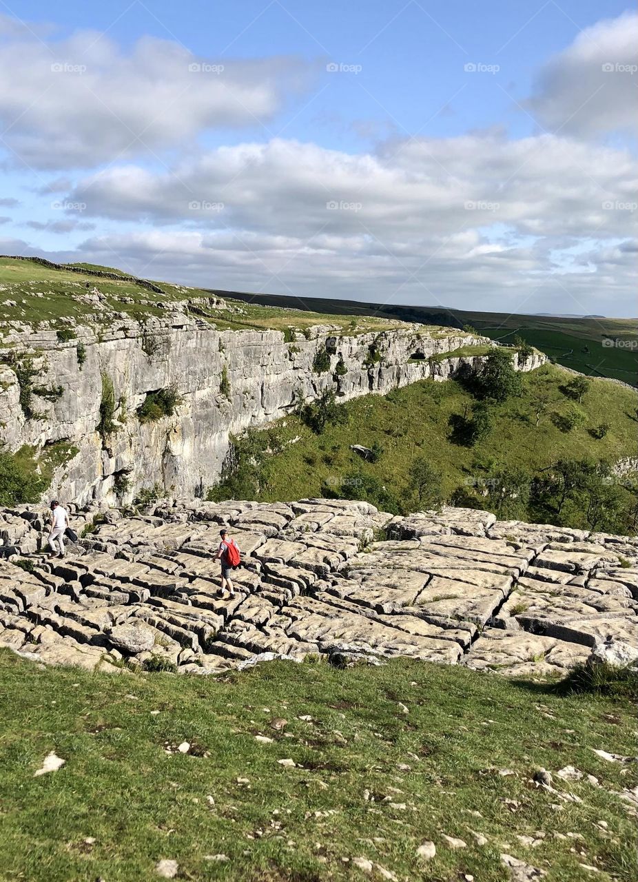 View From The Top Of Malham Cove 