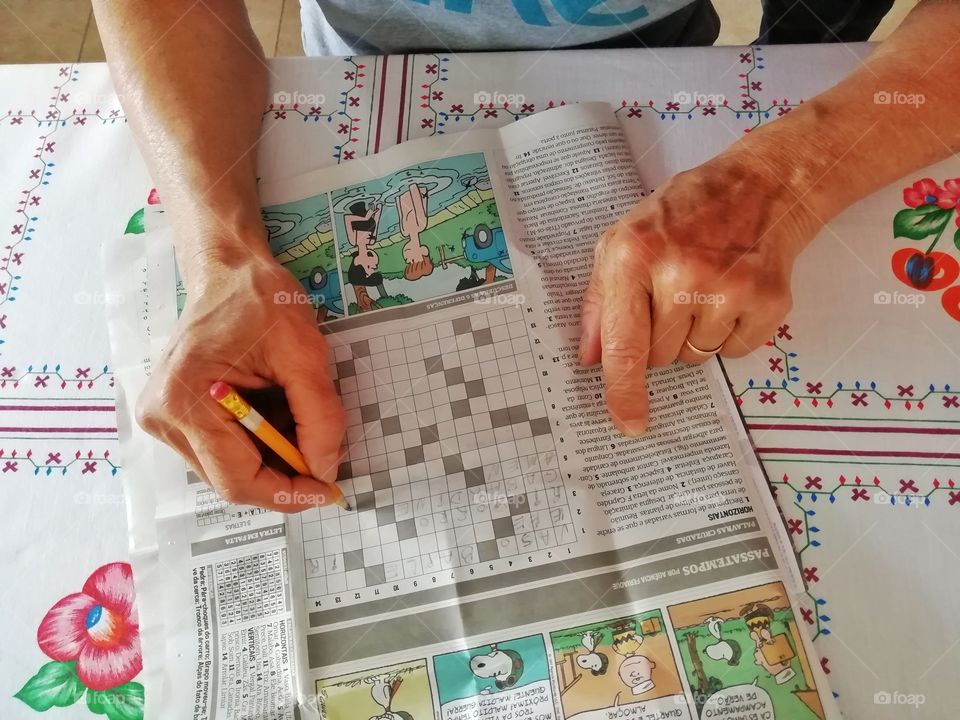 Staying in good mental shape doing newspaper's crosswords