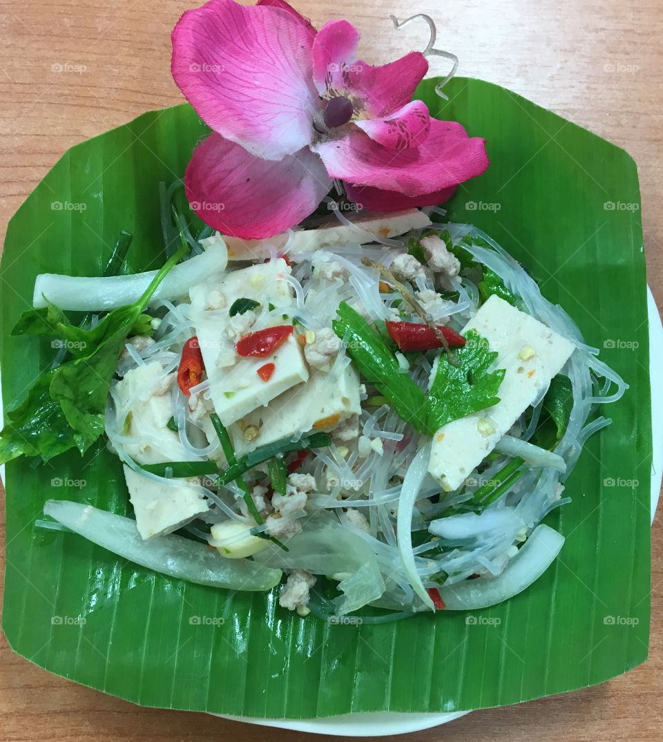 Yum pork ,thai food