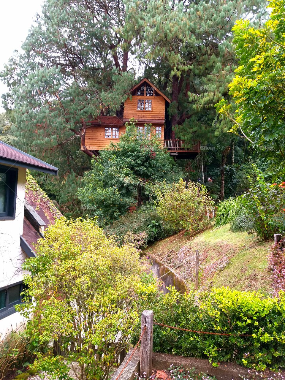 Tree House of the beautiful gardening of Amantikir Park in Campos do Jordão-SP.