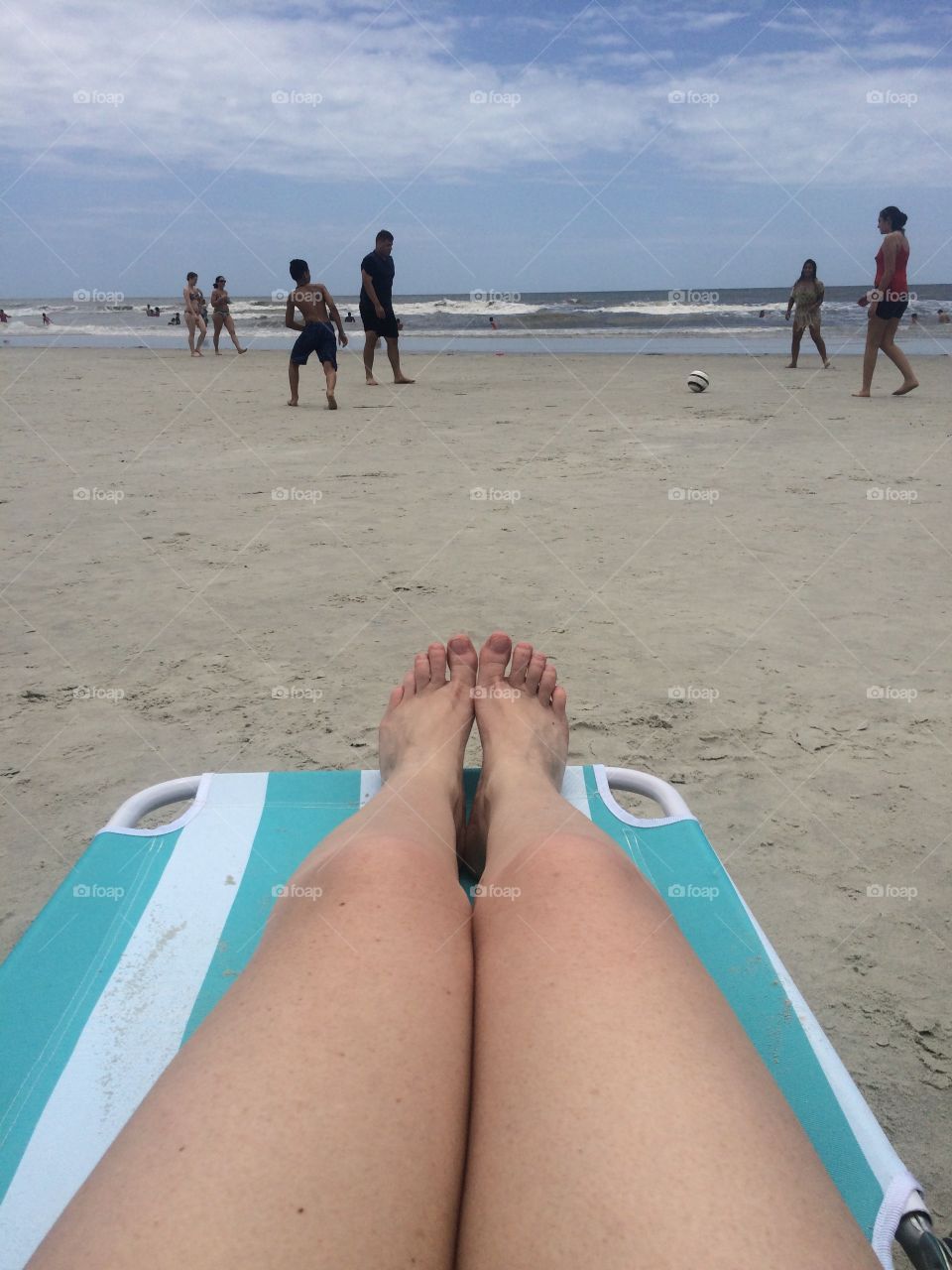 Sunbathing at the beach