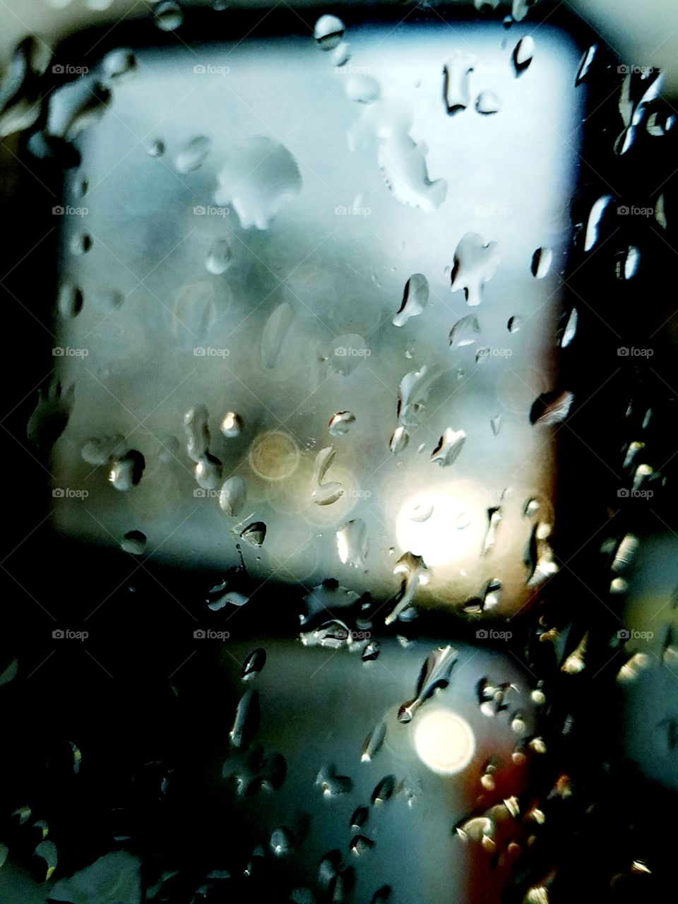 side mirrors with raindrops