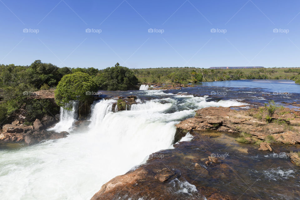 Prata waterfall in Jalapao State Park.