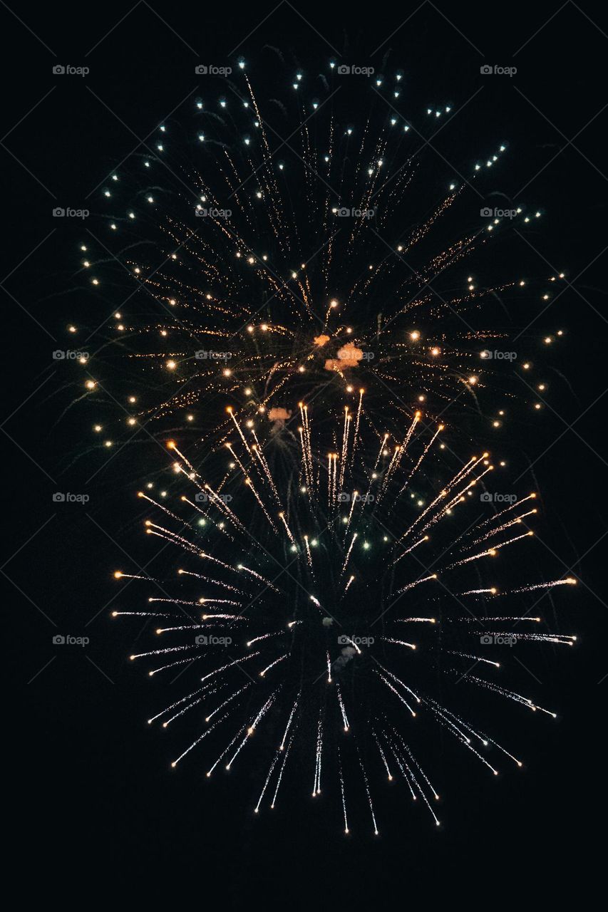 Fireworks in the night.