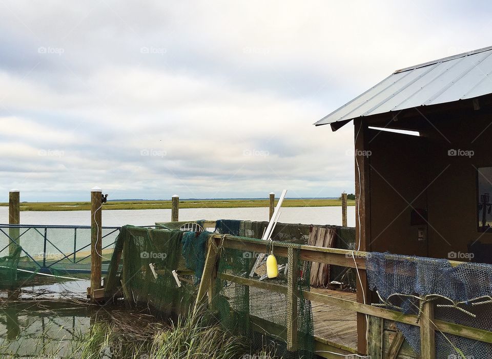 Boat House at a Dock